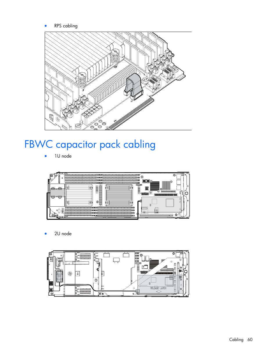 Fbwc capacitor pack cabling | HP ProLiant SL210t Gen8 Server User Manual | Page 60 / 103