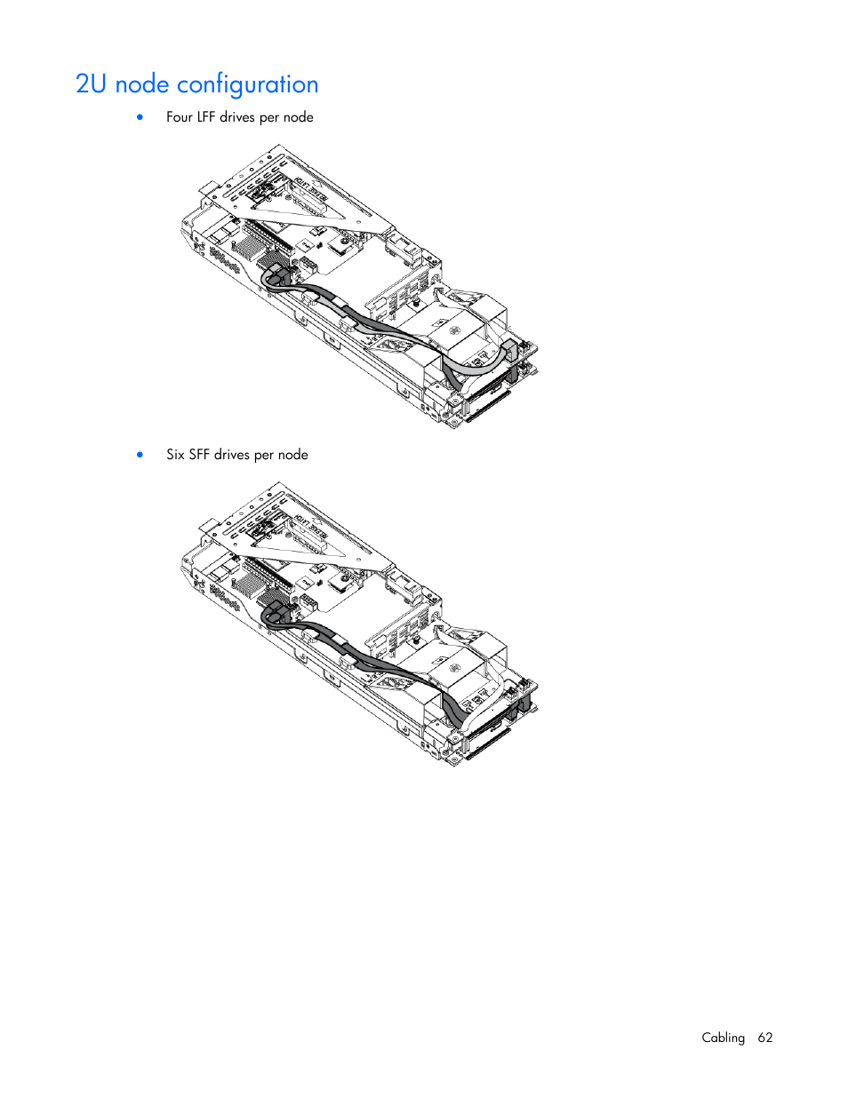 2u node configuration | HP ProLiant SL210t Gen8 Server User Manual | Page 62 / 103