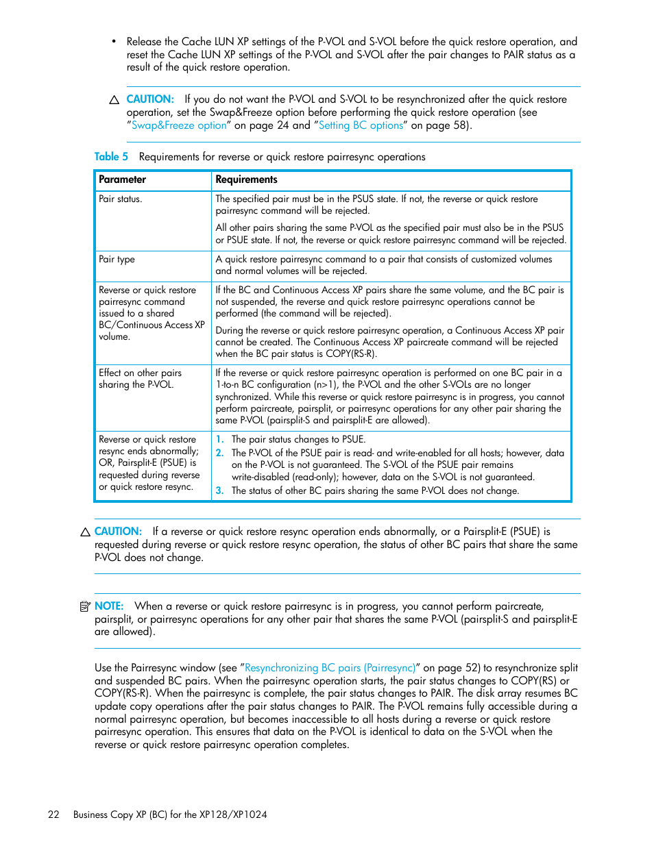 Table 5 | HP XP Business Copy Software User Manual | Page 22 / 70