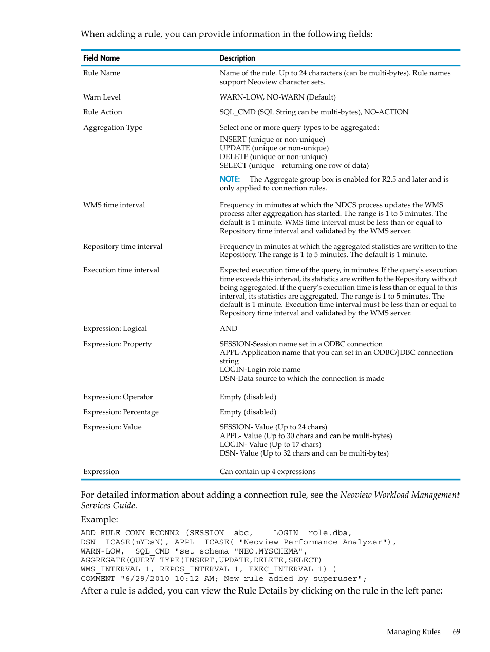 HP Neoview Release 2.5 Software User Manual | Page 69 / 114