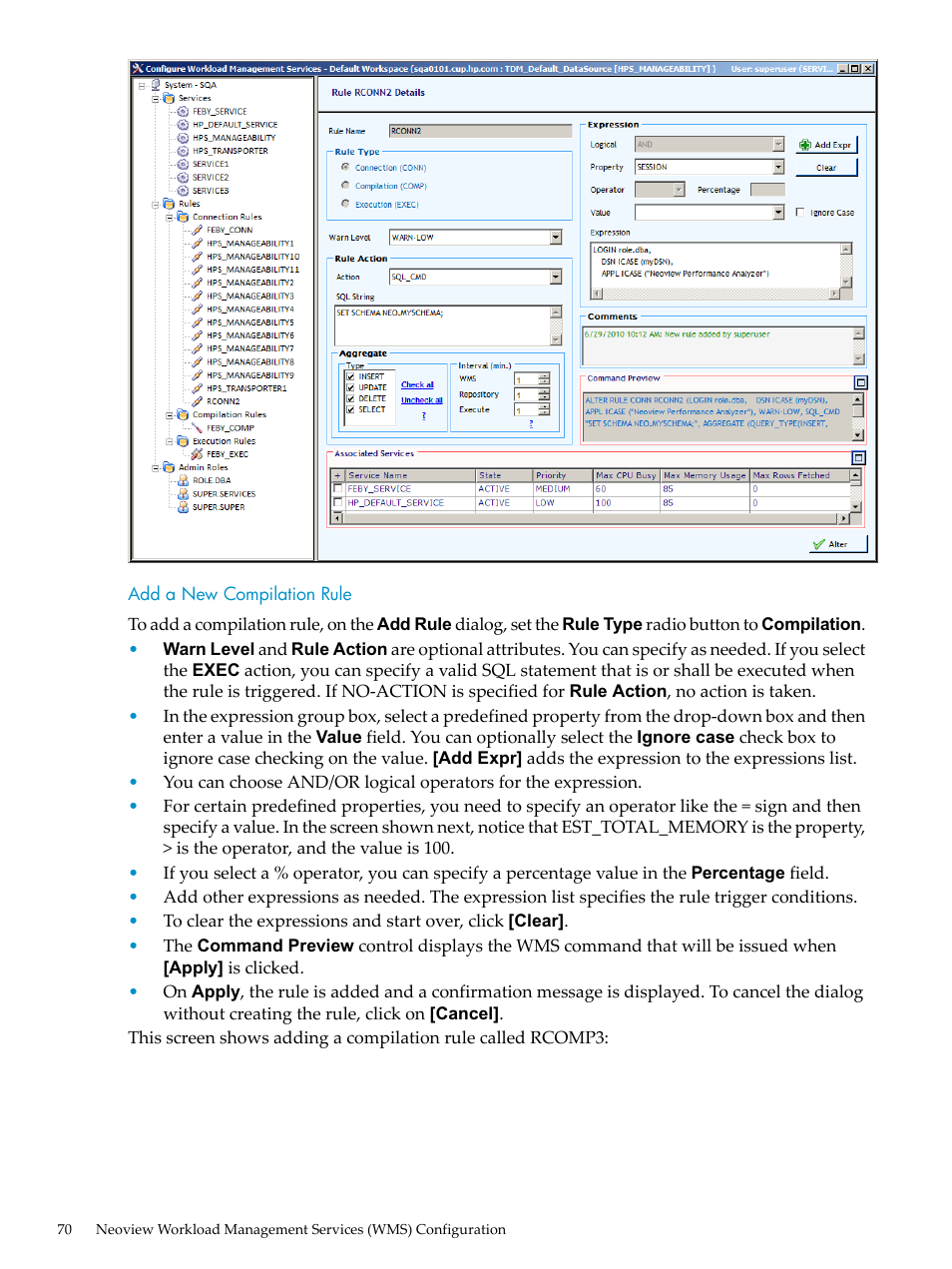 Add a new compilation rule | HP Neoview Release 2.5 Software User Manual | Page 70 / 114