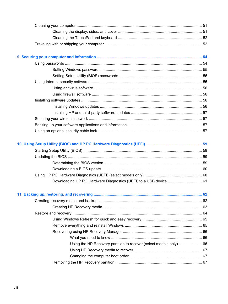 HP ENVY TouchSmart 14-k120us Ultrabook User Manual | Page 8 / 82