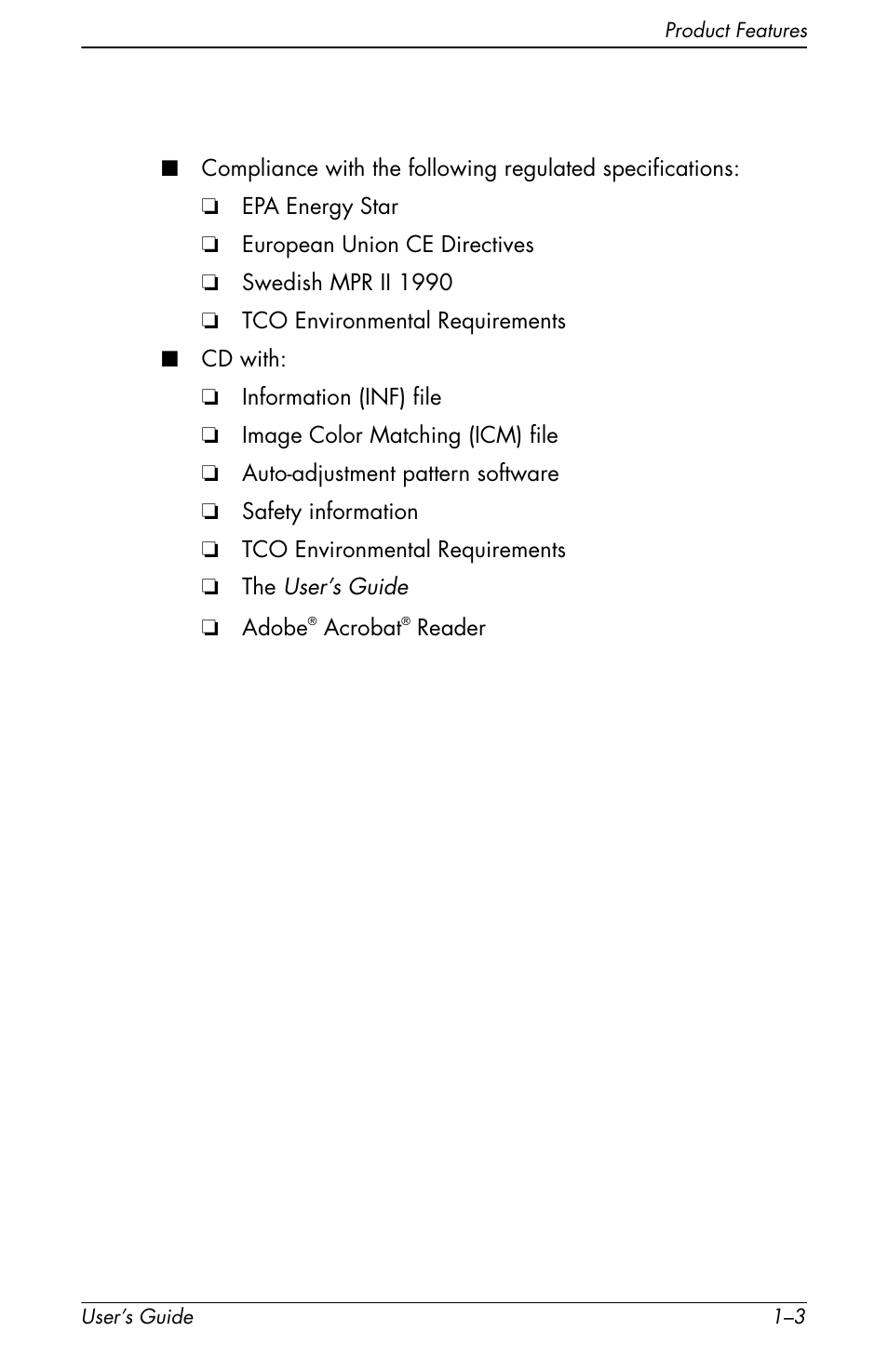 HP f1905 19 inch LCD Monitor User Manual | Page 11 / 80