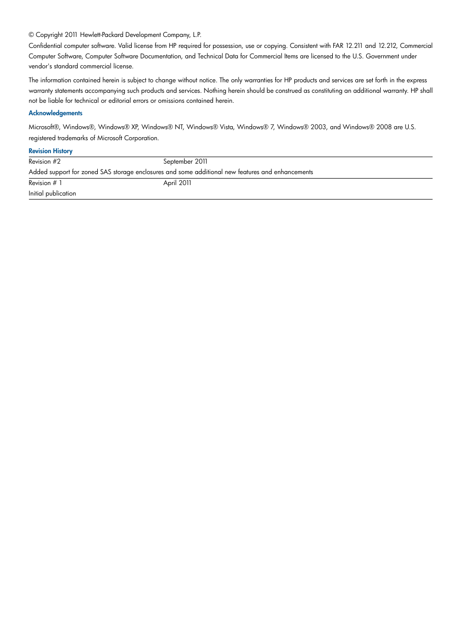 HP 6Gb SAS Switch for HP BladeSystem c-Class User Manual | Page 2 / 85