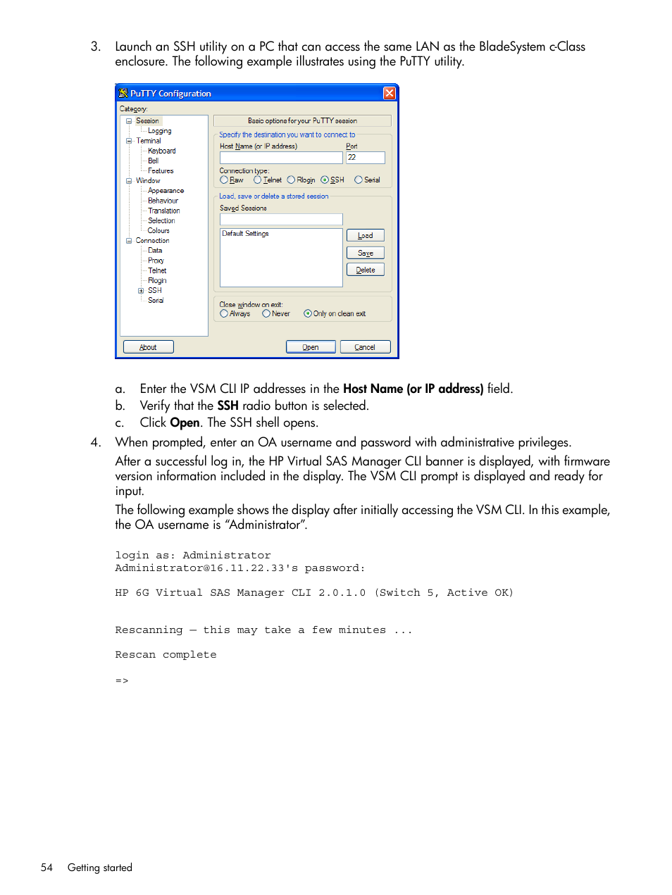HP 6Gb SAS Switch for HP BladeSystem c-Class User Manual | Page 54 / 85