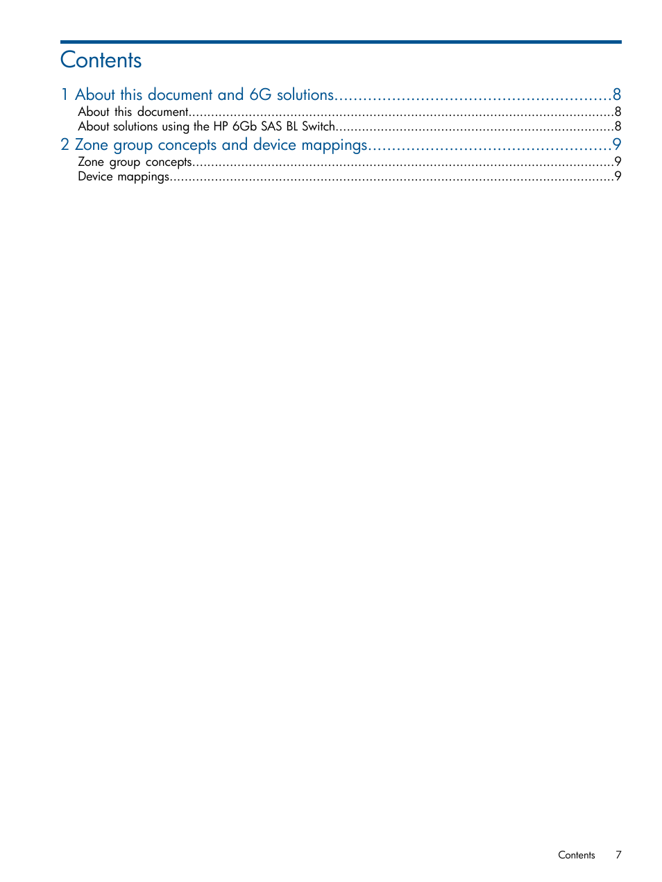 HP 6Gb SAS Switch for HP BladeSystem c-Class User Manual | Page 7 / 85