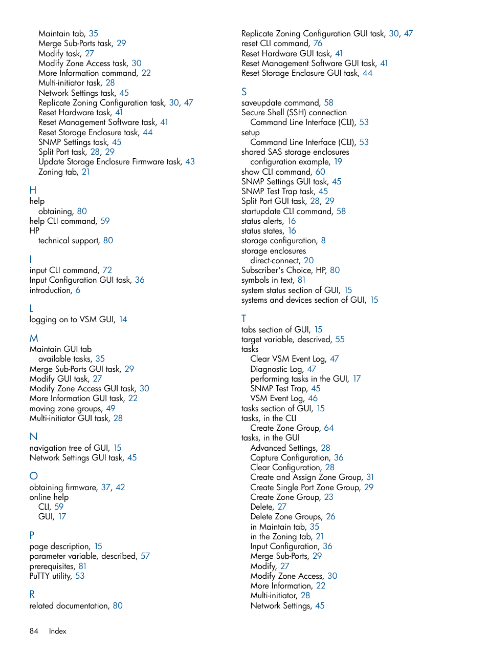 HP 6Gb SAS Switch for HP BladeSystem c-Class User Manual | Page 84 / 85