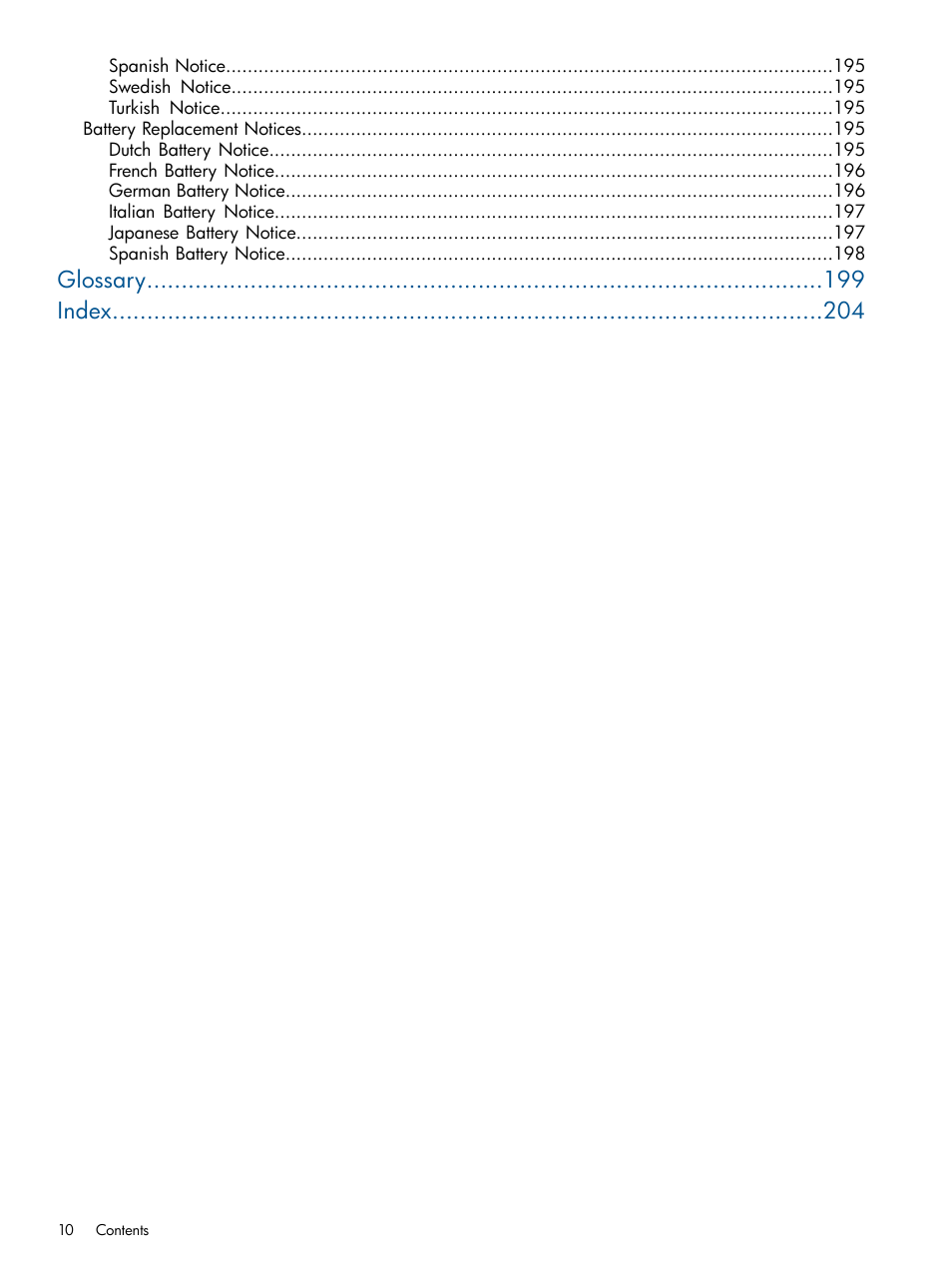 Glossary index | HP 12000 Virtual Library System EVA Gateway User Manual | Page 10 / 210