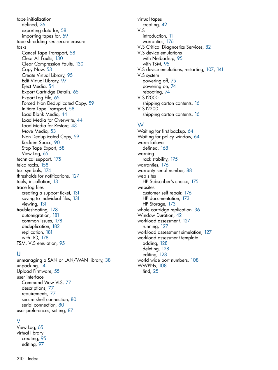 HP 12000 Virtual Library System EVA Gateway User Manual | Page 210 / 210