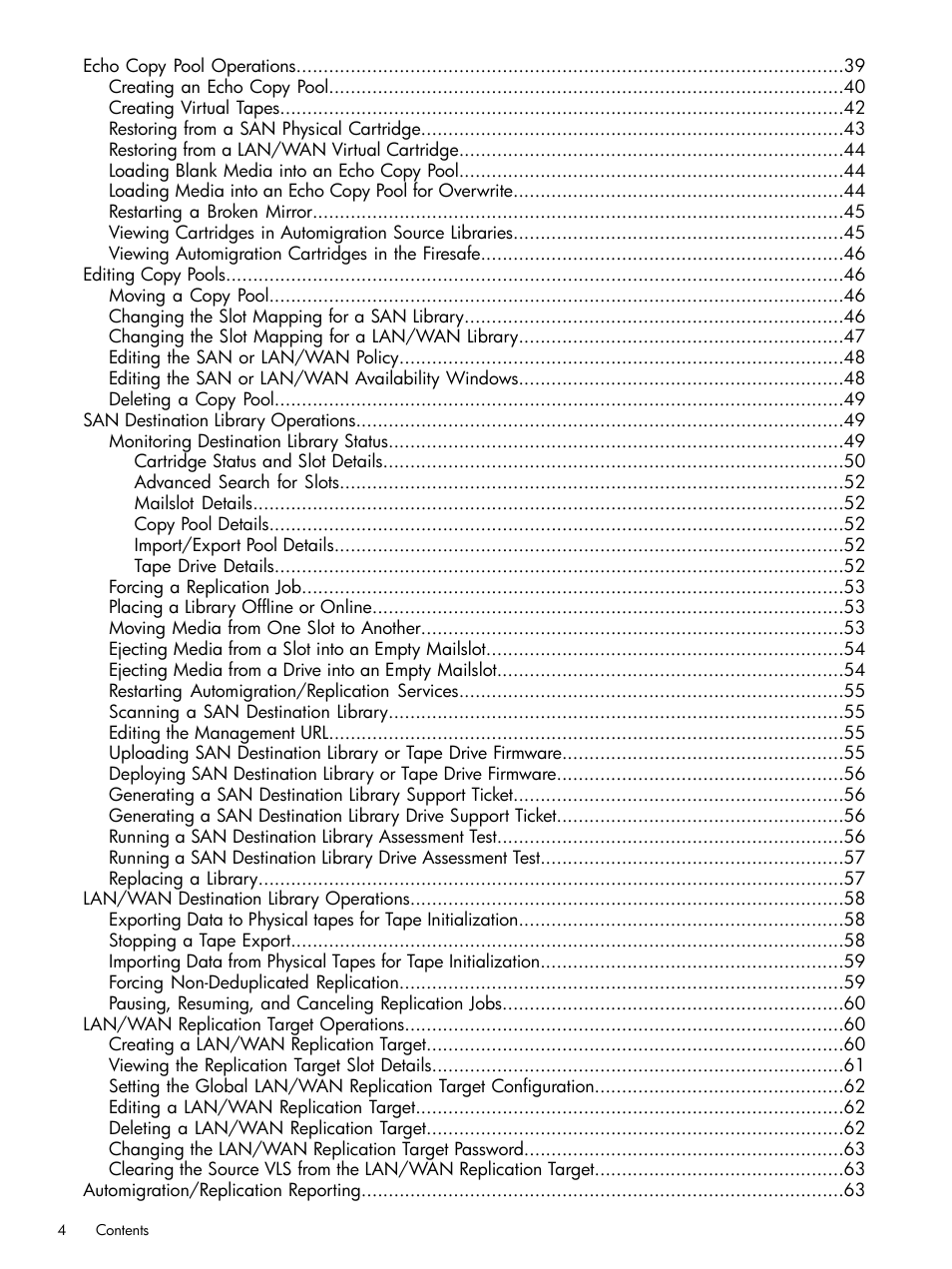 HP 12000 Virtual Library System EVA Gateway User Manual | Page 4 / 210