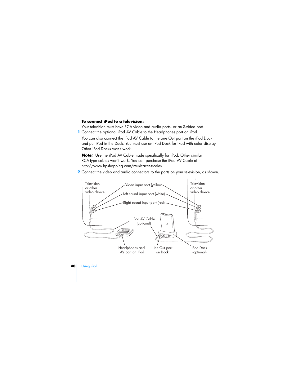 HP Apple iPod from HP MP7001 30GB Color Music Player User Manual | Page 40 / 84