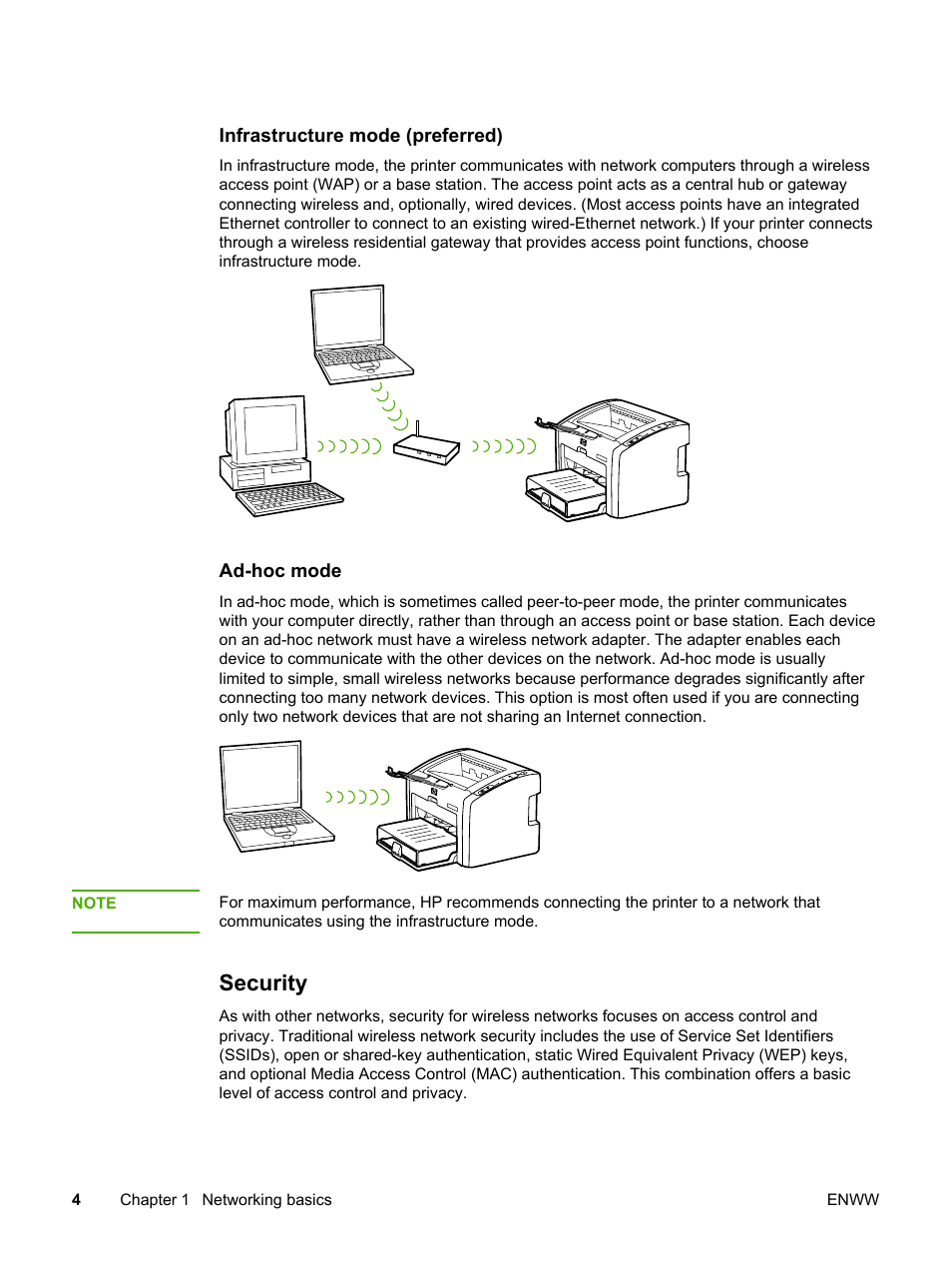 Security | HP LaserJet 1022nw Printer User Manual | Page 10 / 58