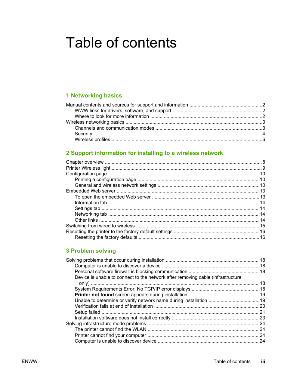 HP LaserJet 1022nw Printer User Manual | Page 5 / 58