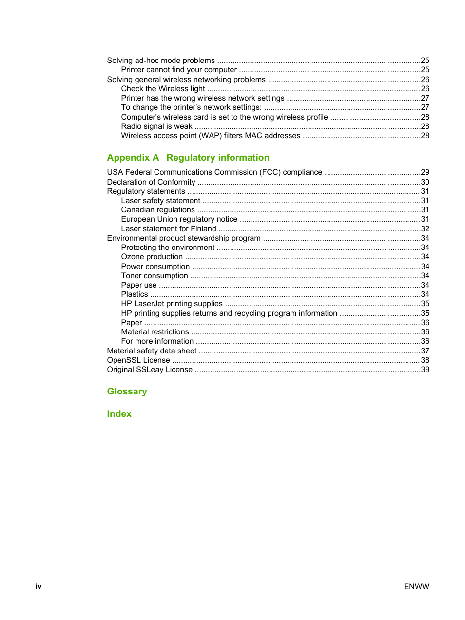 HP LaserJet 1022nw Printer User Manual | Page 6 / 58