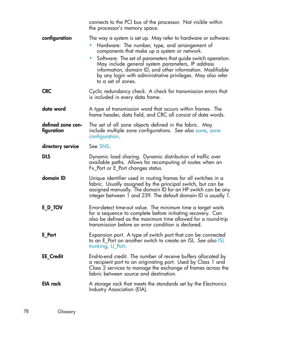 HP Brocade 4Gb SAN Switch for HP BladeSystem c-Class User Manual | Page 78 / 88