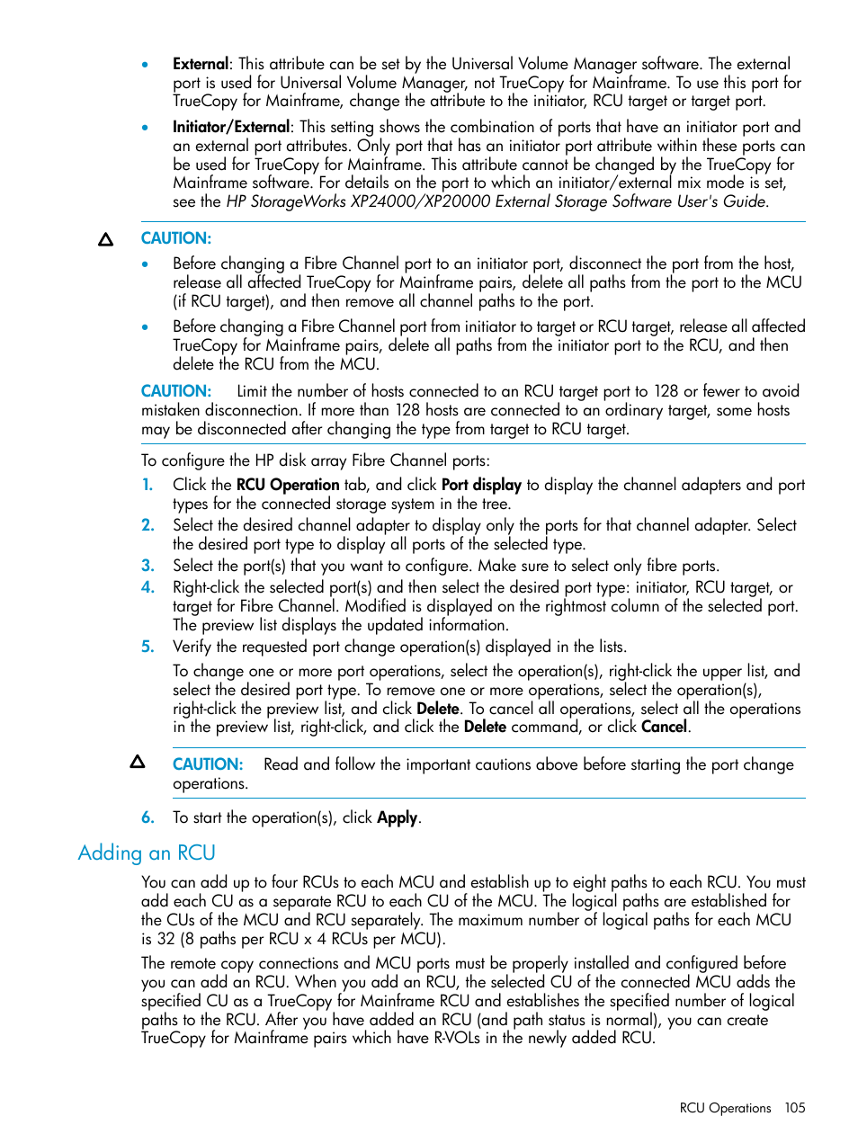Adding an rcu | HP StorageWorks XP Remote Web Console Software User Manual | Page 105 / 263