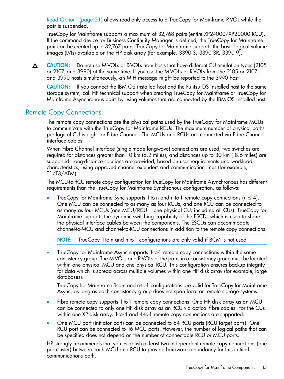 Remote copy connections | HP StorageWorks XP Remote Web Console Software User Manual | Page 15 / 263