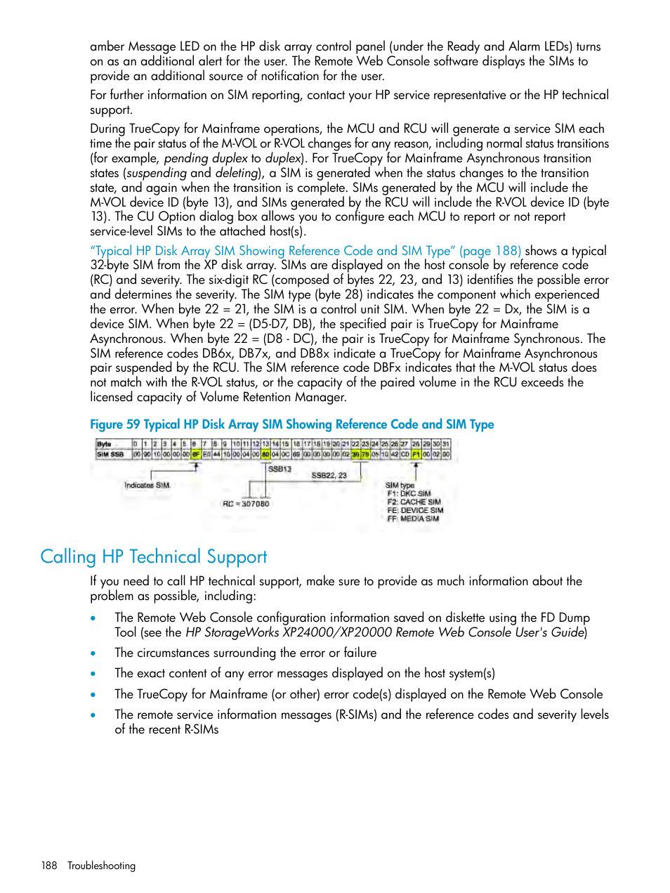 Calling hp technical support | HP StorageWorks XP Remote Web Console Software User Manual | Page 188 / 263