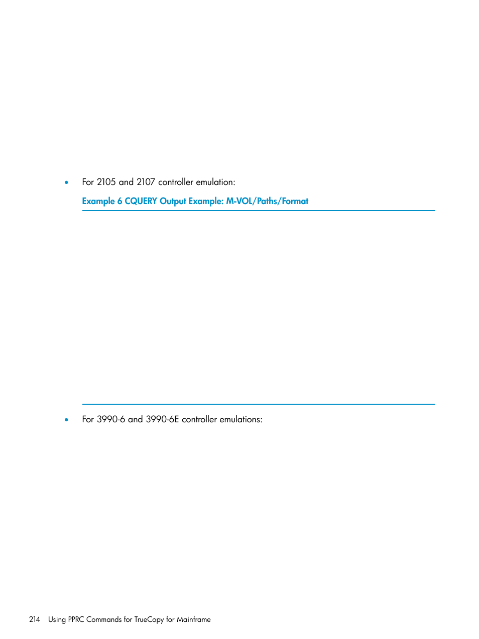 Cquery output example | HP StorageWorks XP Remote Web Console Software User Manual | Page 214 / 263
