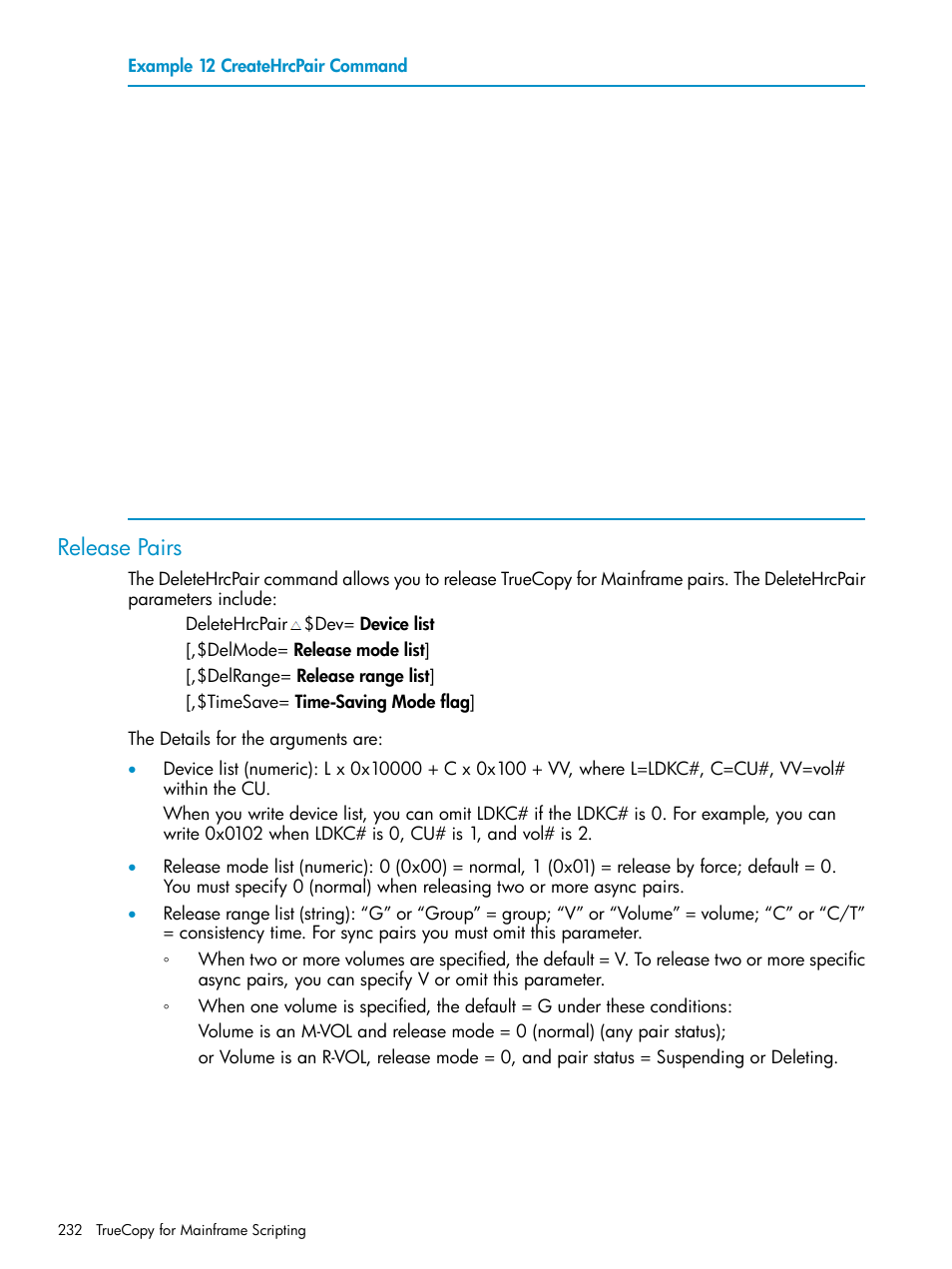 Release pairs | HP StorageWorks XP Remote Web Console Software User Manual | Page 232 / 263