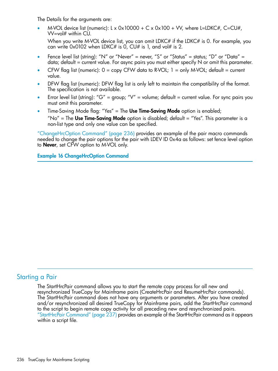 Starting a pair | HP StorageWorks XP Remote Web Console Software User Manual | Page 236 / 263