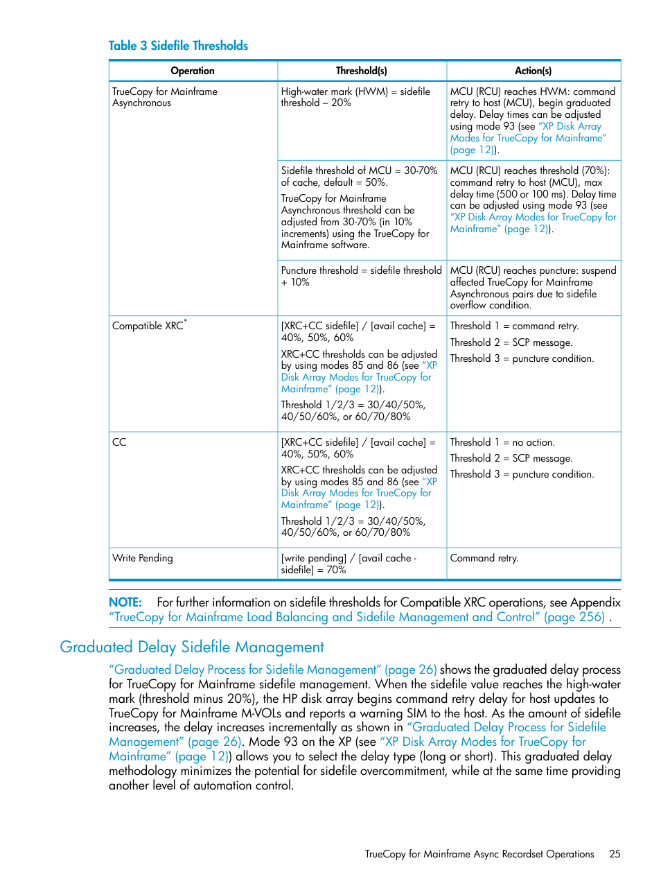Graduated delay sidefile management | HP StorageWorks XP Remote Web Console Software User Manual | Page 25 / 263