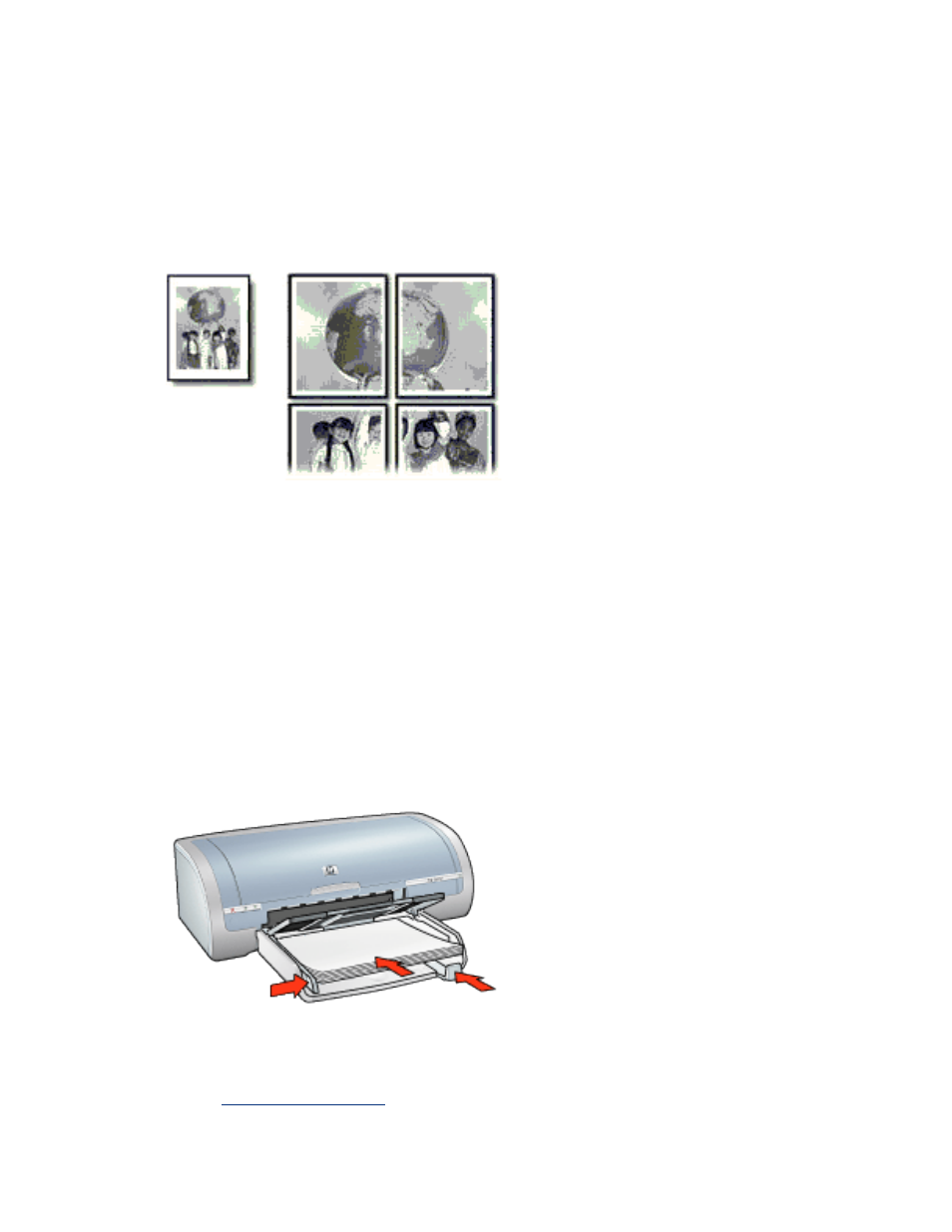 Posters, Print posters, Or rotate | Guidelines, Preparing to print, Printing | HP Deskjet 5145 Color Inkjet Printer User Manual | Page 105 / 173