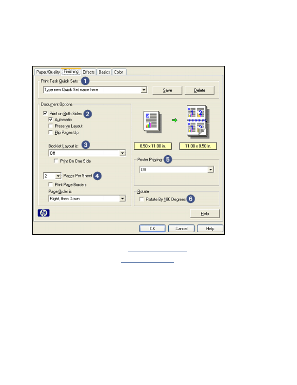 Finishing tab | HP Deskjet 5145 Color Inkjet Printer User Manual | Page 31 / 173