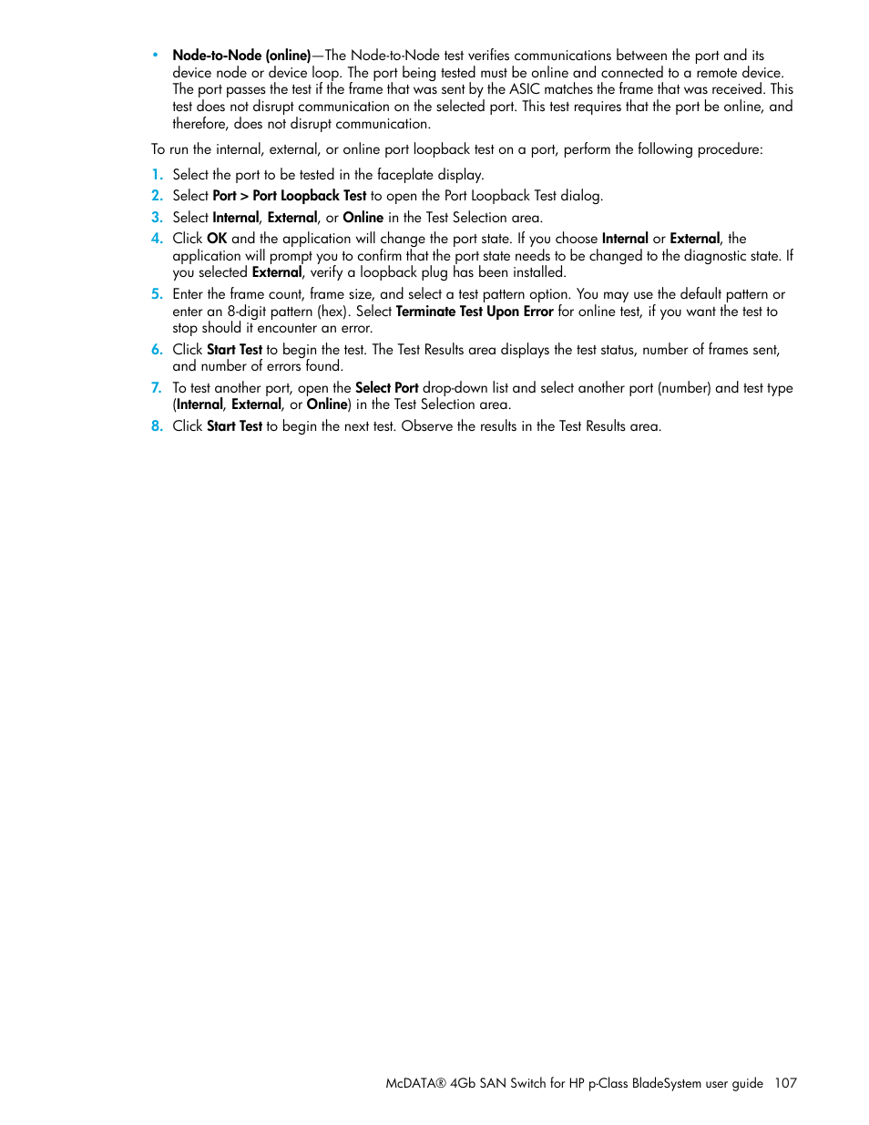 HP M-series HA-Fabric Manager Software User Manual | Page 107 / 226