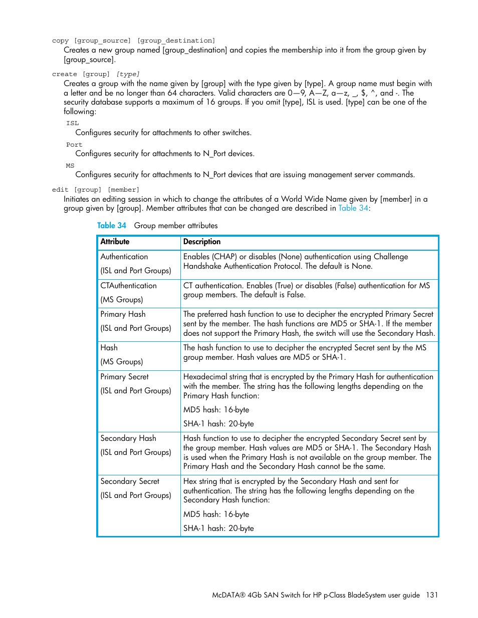 HP M-series HA-Fabric Manager Software User Manual | Page 131 / 226