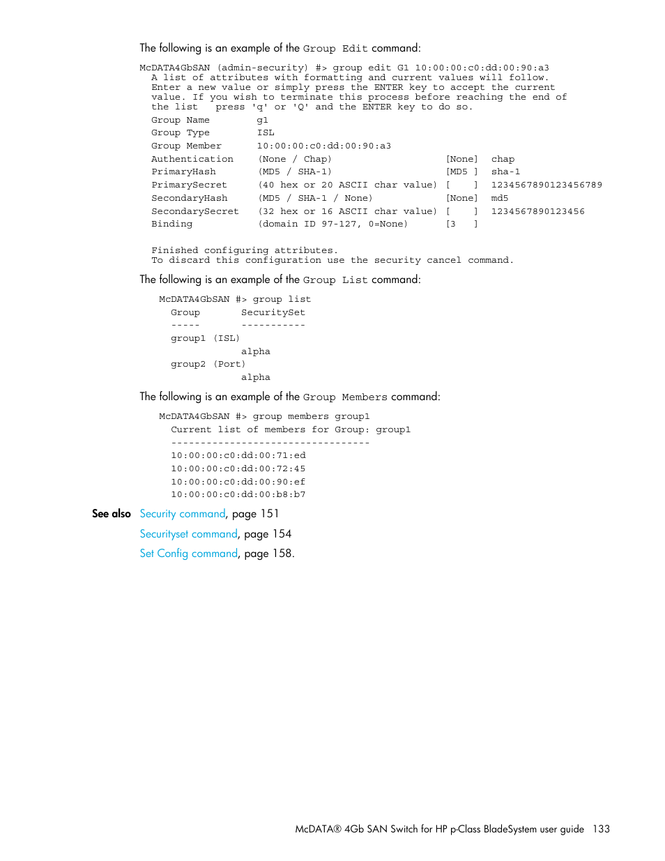 HP M-series HA-Fabric Manager Software User Manual | Page 133 / 226