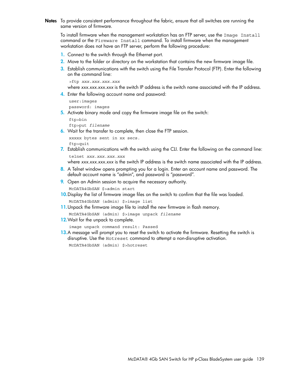 HP M-series HA-Fabric Manager Software User Manual | Page 139 / 226