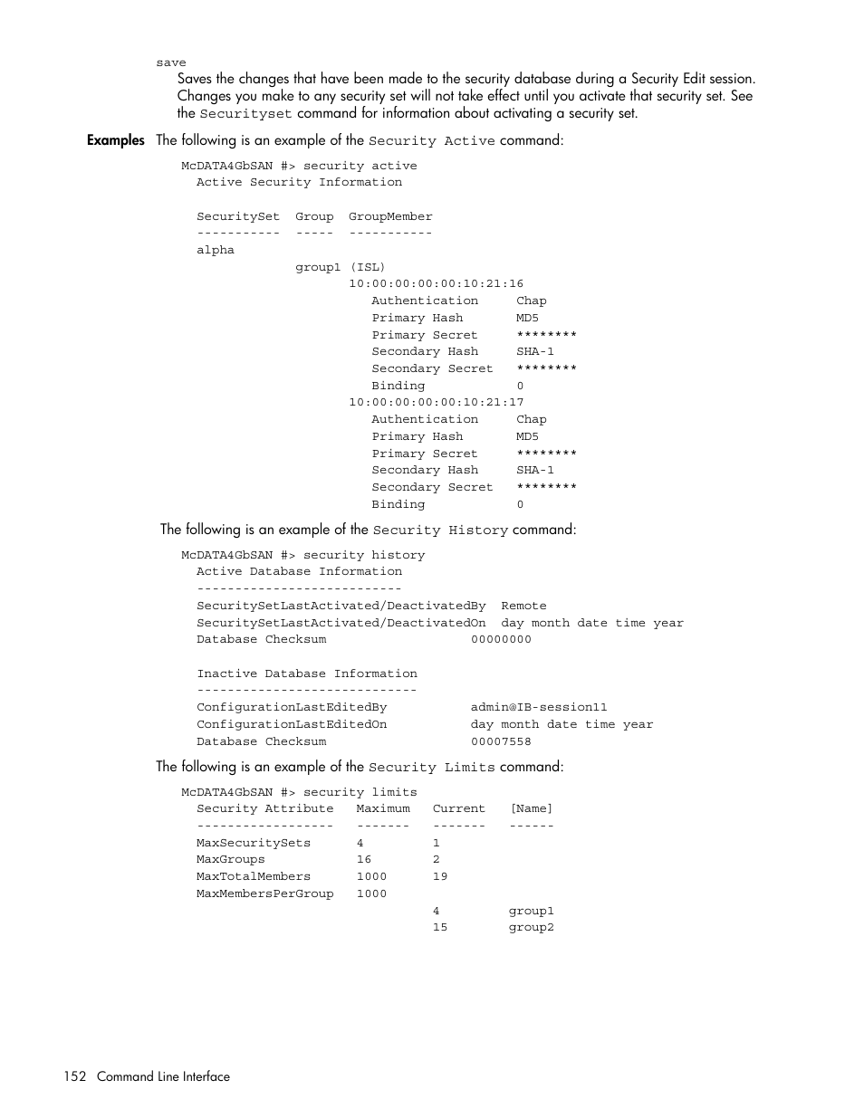 HP M-series HA-Fabric Manager Software User Manual | Page 152 / 226