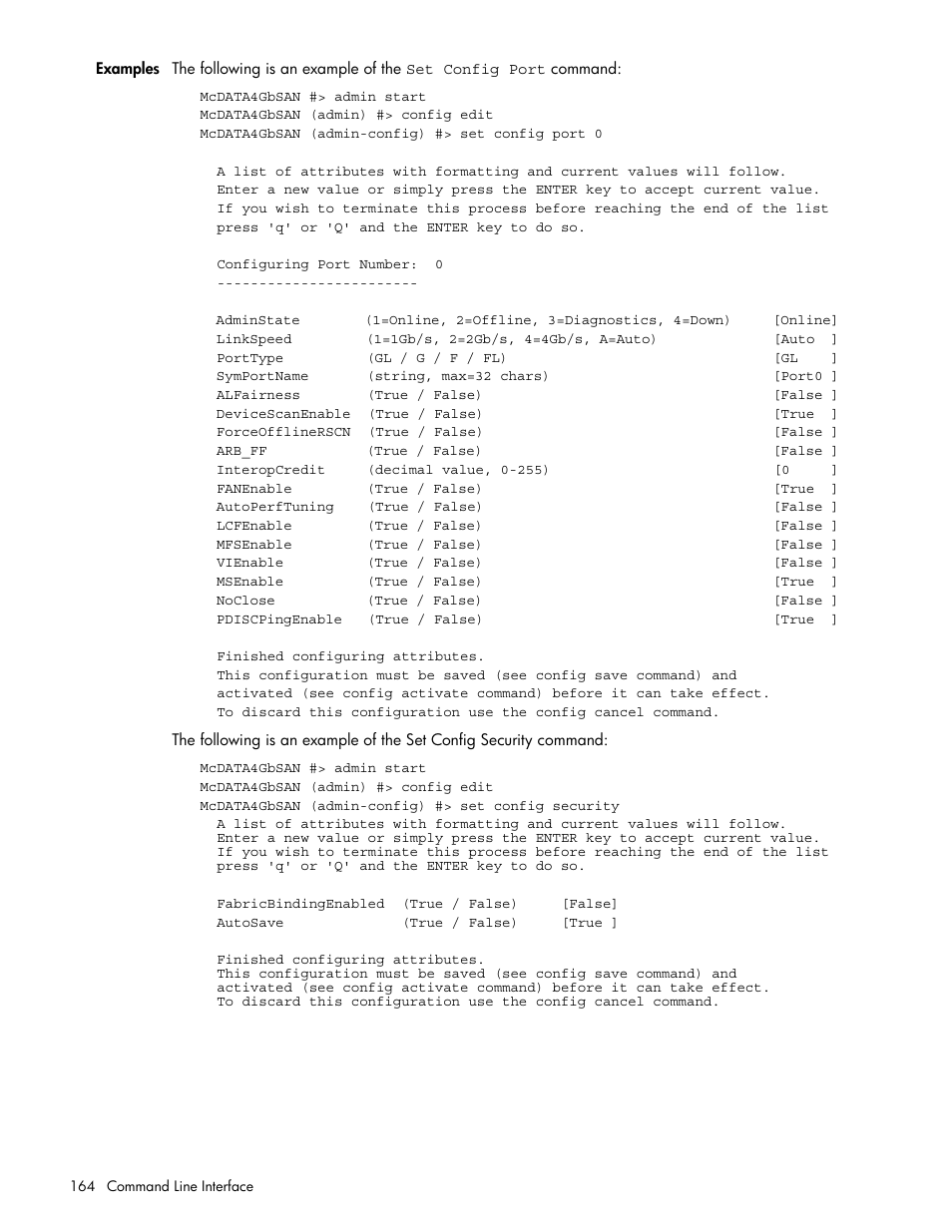 HP M-series HA-Fabric Manager Software User Manual | Page 164 / 226