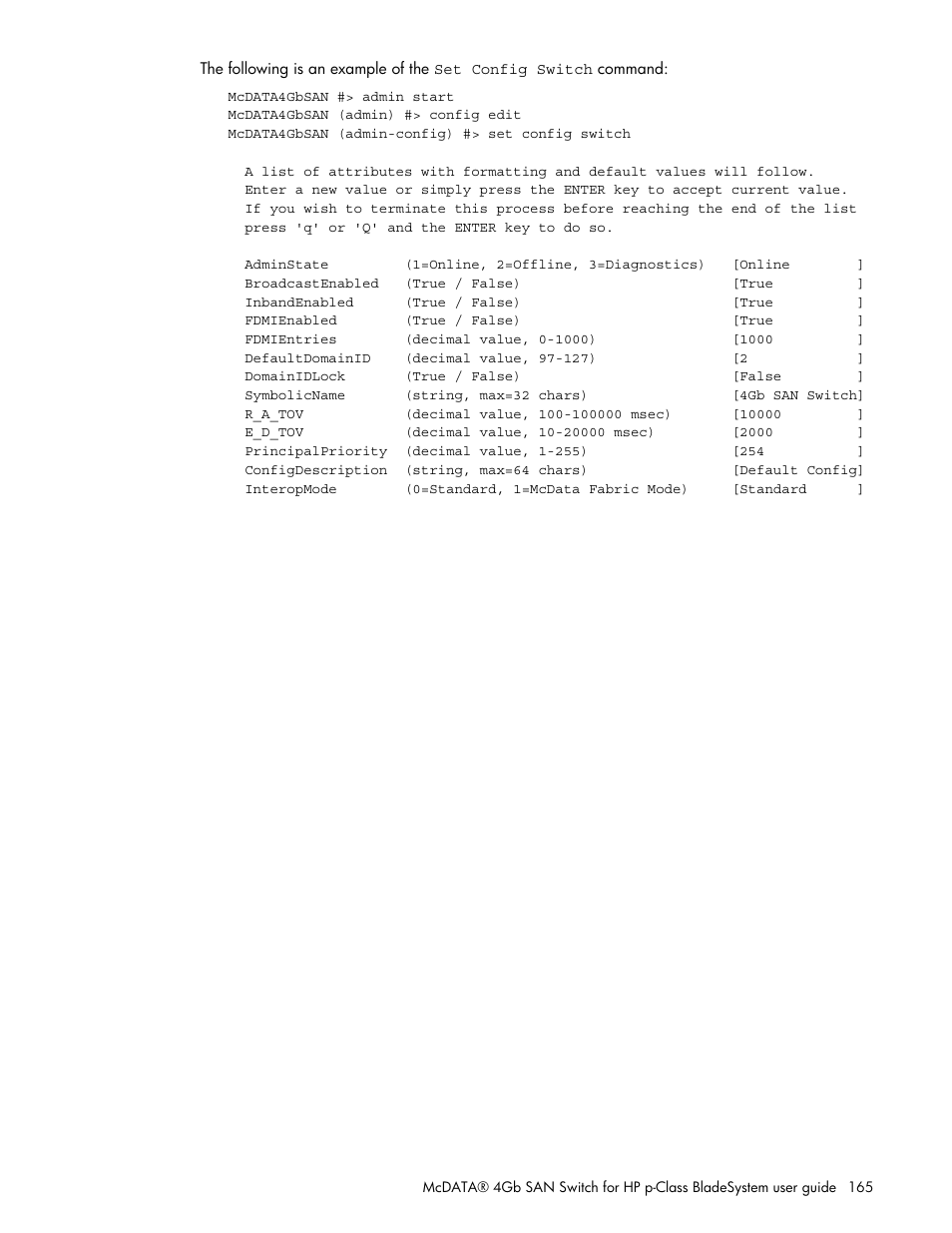 HP M-series HA-Fabric Manager Software User Manual | Page 165 / 226