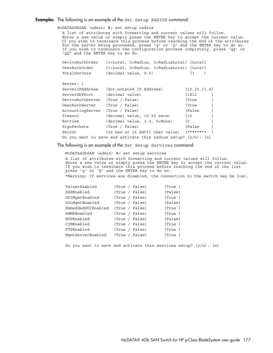 HP M-series HA-Fabric Manager Software User Manual | Page 177 / 226