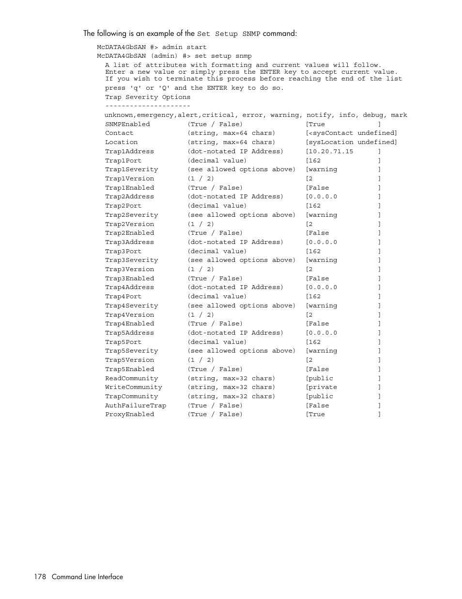 HP M-series HA-Fabric Manager Software User Manual | Page 178 / 226