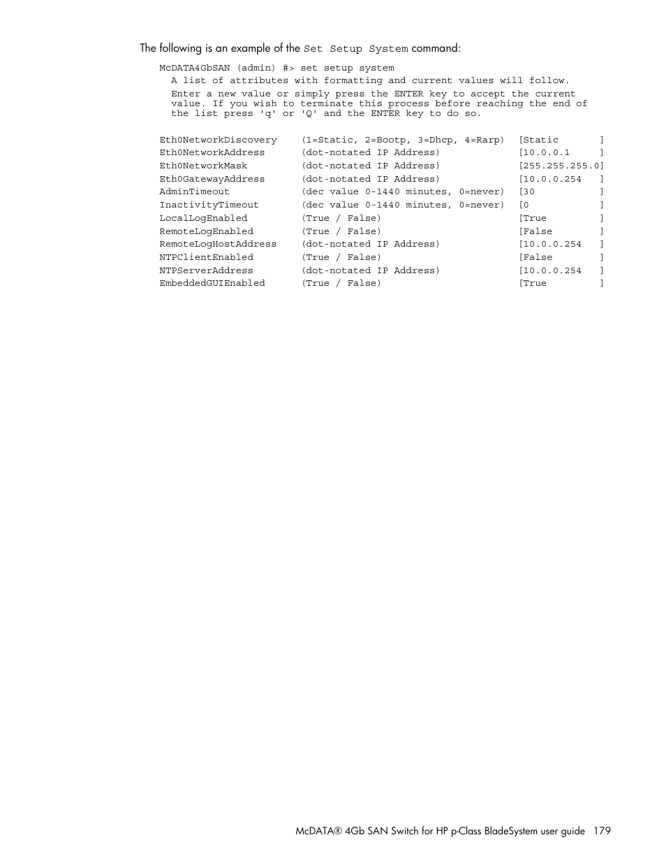 HP M-series HA-Fabric Manager Software User Manual | Page 179 / 226