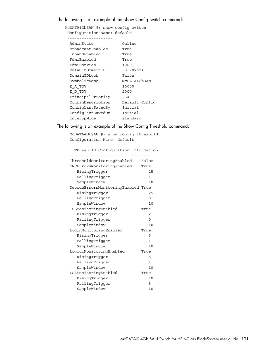 HP M-series HA-Fabric Manager Software User Manual | Page 191 / 226