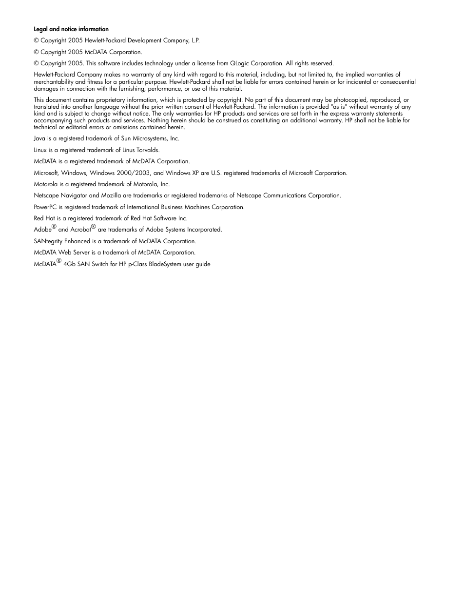 HP M-series HA-Fabric Manager Software User Manual | Page 2 / 226