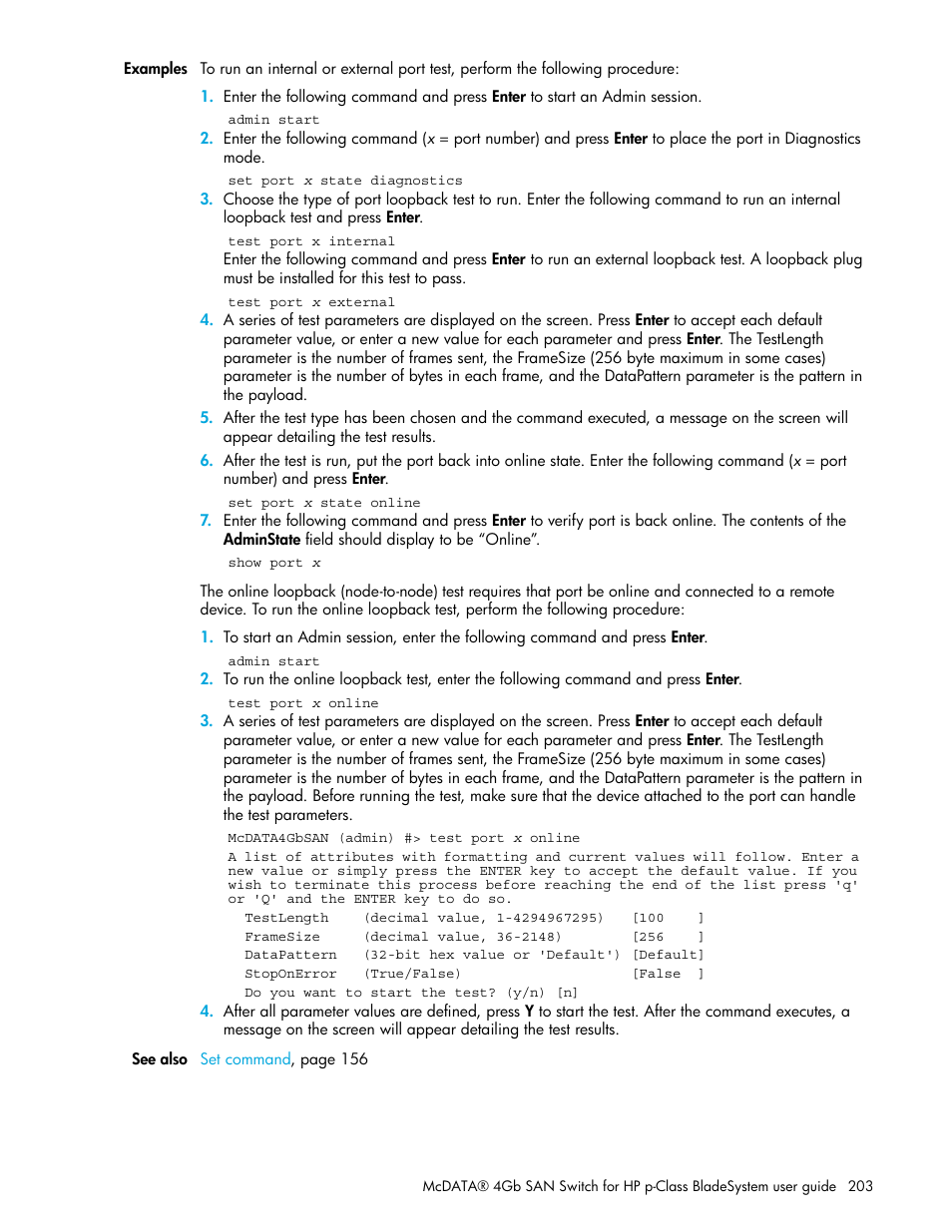 HP M-series HA-Fabric Manager Software User Manual | Page 203 / 226