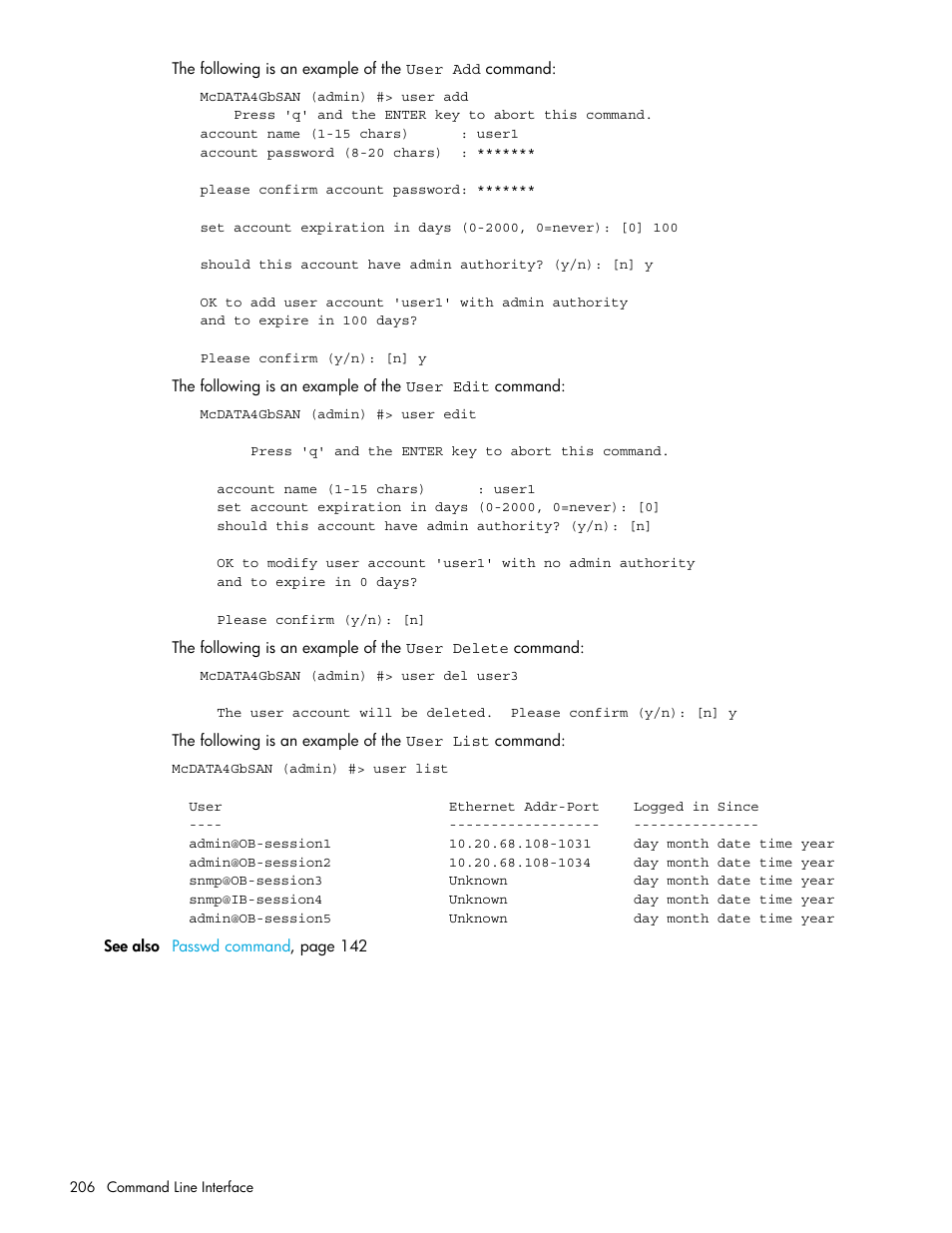 HP M-series HA-Fabric Manager Software User Manual | Page 206 / 226