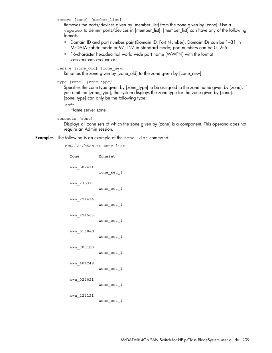 HP M-series HA-Fabric Manager Software User Manual | Page 209 / 226