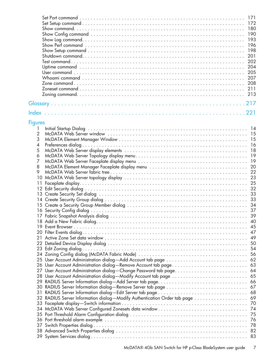 HP M-series HA-Fabric Manager Software User Manual | Page 7 / 226