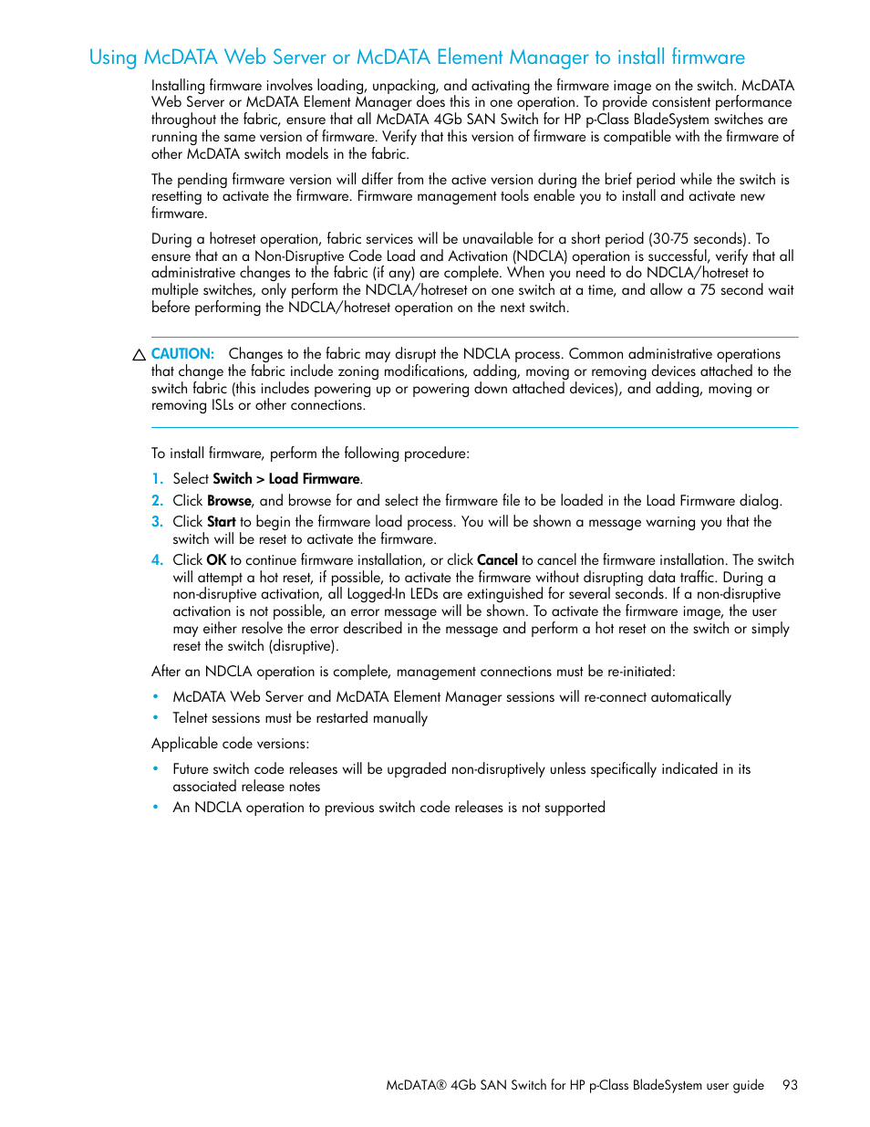 HP M-series HA-Fabric Manager Software User Manual | Page 93 / 226