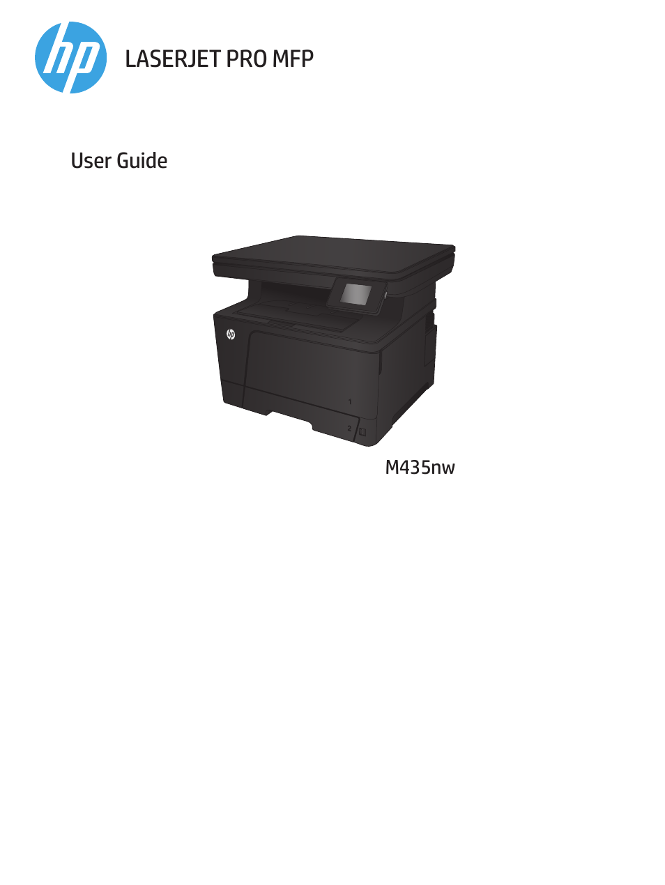 HP LaserJet Pro M435 Multifunction Printer series User Manual | 120 pages