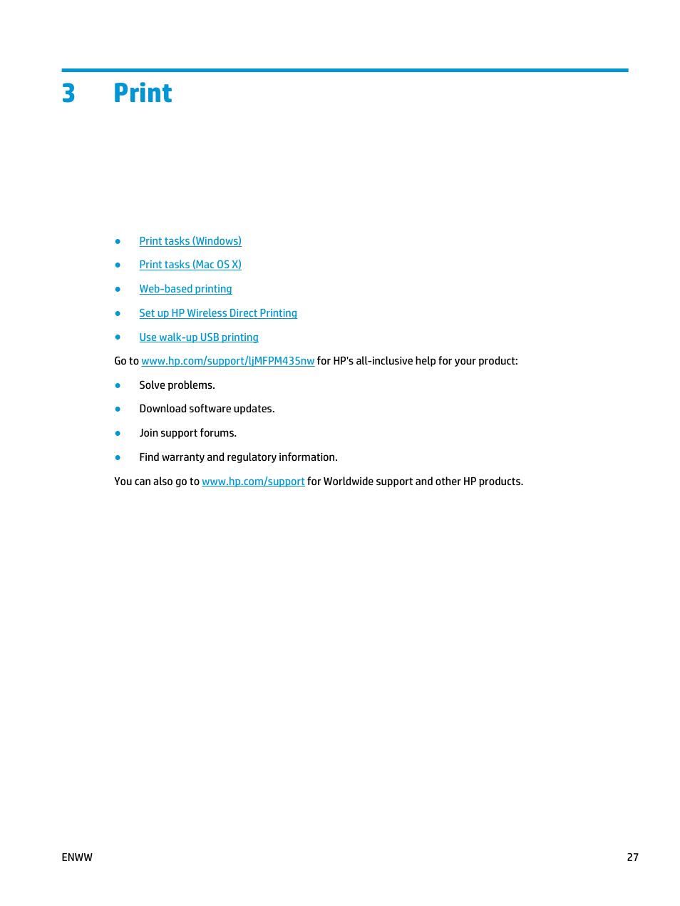 Print, 3 print, 3print | HP LaserJet Pro M435 Multifunction Printer series User Manual | Page 35 / 120