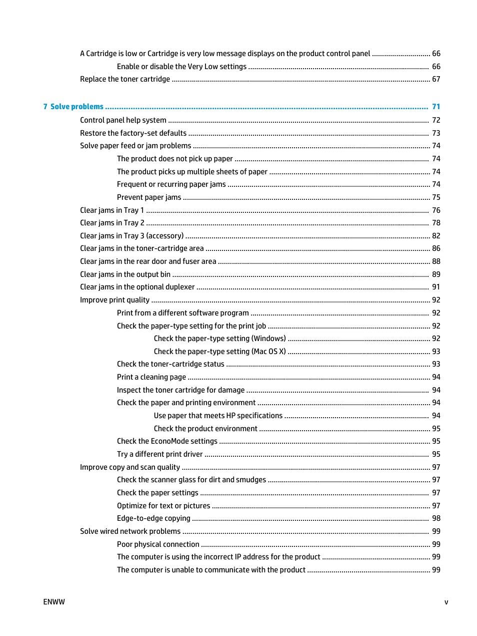 HP LaserJet Pro M435 Multifunction Printer series User Manual | Page 7 / 120
