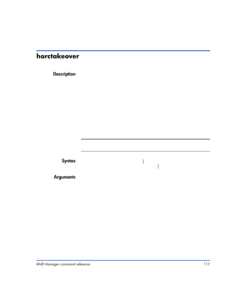 Horctakeover, Horctakeover 117 | HP XP RAID Manager Software User Manual | Page 117 / 416