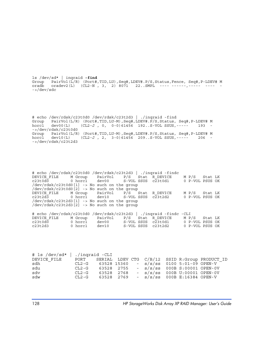 HP XP RAID Manager Software User Manual | Page 128 / 416